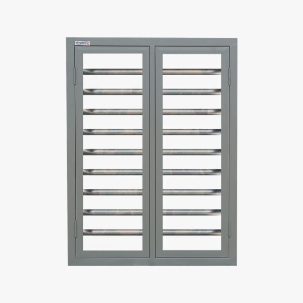 WINDOW 2 PANEL WITH  PLAIN STAINLESS STEEL ROD (0.45INCH)