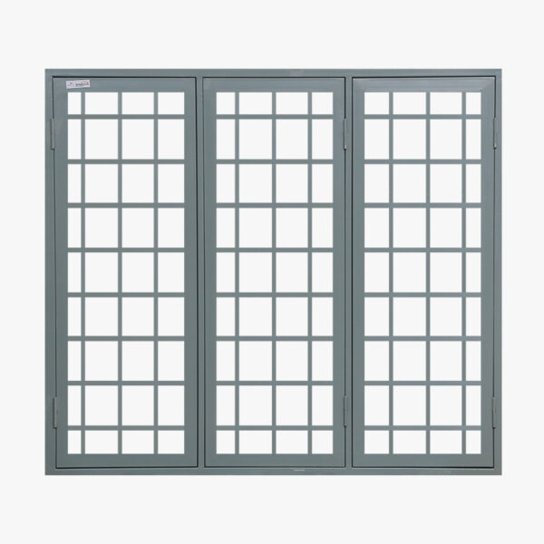 WINDOW 3 PANEL WITH (2BOX) 0.30X0.30INCH SHAPED ROD